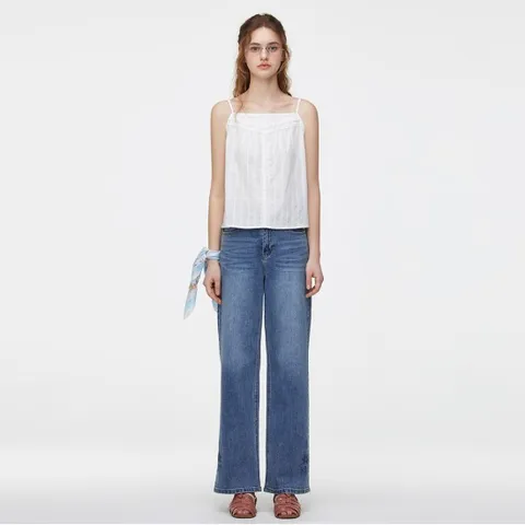 레이스 슬리브리스 블라우스_T254MBL221W