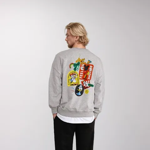 [하프클럽/원플]디즈니 남여공용 필링 미키 프린팅 맨투맨MIMH010