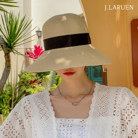 제이로렌 프릴 리본 라피아햇 3color