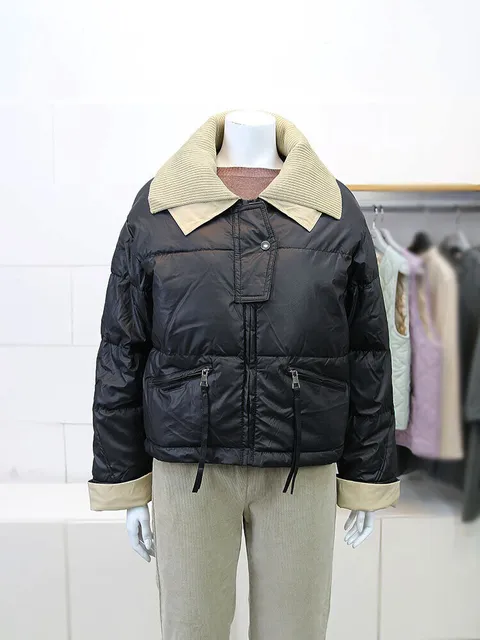니트카라패딩점퍼 A254L03