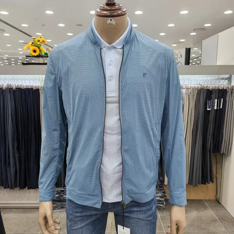 (모다인천점)라이트 블루 가로 조직 초경량 여름 캐주얼 점퍼/PPJP2205_IC_3