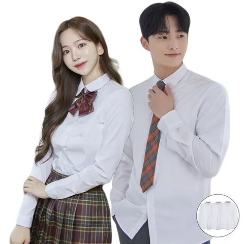 [하프클럽]  교복몰 (3장 패키지) 남여 급 교복셔츠 3장 교복.