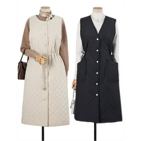 [하프클럽] 조엔 스트링 퀼팅 원피스