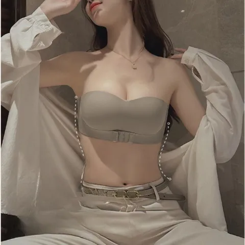 어니븐 앞후크 브라탑 백버클 방지 자세 끈없는 수면 브라탑 웨딩브라 빅사이즈브라 자세브라