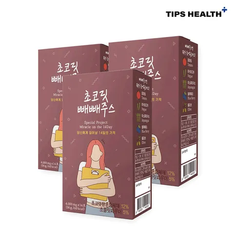 팁스헬시 빼빼주스 초코 3박스 42포