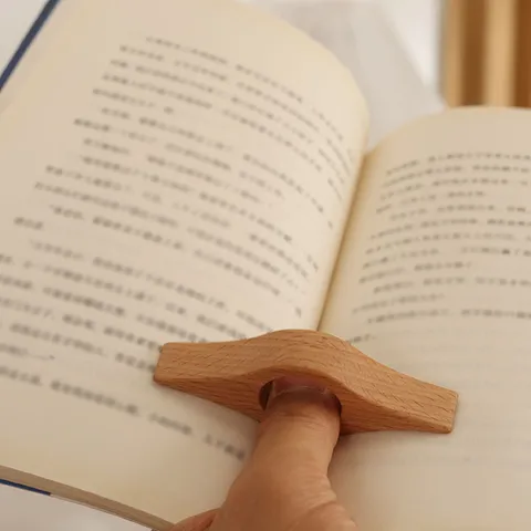 우드 독서링 독서 용품 책 홀더 엄지 책갈피 원목 집게 스토퍼