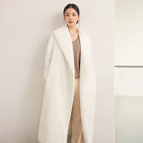 [최초가169,000]셀렙샵 에디션 숄카라 구스코트다운
