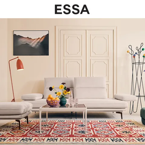 마제티 3인 스윙기능 카시미라 패브릭 소파+스툴