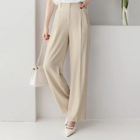 (~XXL까지)페릴드 투 핀턱 쿨 슬랙스 팬츠(기장선택) 여름 밴딩 오피스룩 데이트 모임 미시 빅사이즈