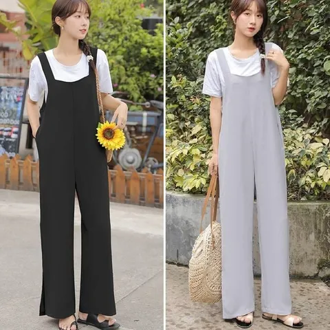 슬리브리스데일리 루즈 점프수트 점프슈트 민소매점프슈트 트임점프슈트 여름점프슈트