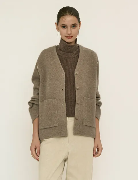 [나이스크랍]라쿤 블렌드 브이넥 긴팔가디건 N254PWKA48