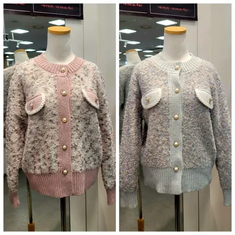 HC07 트위드니트가디건 S254BKTB64