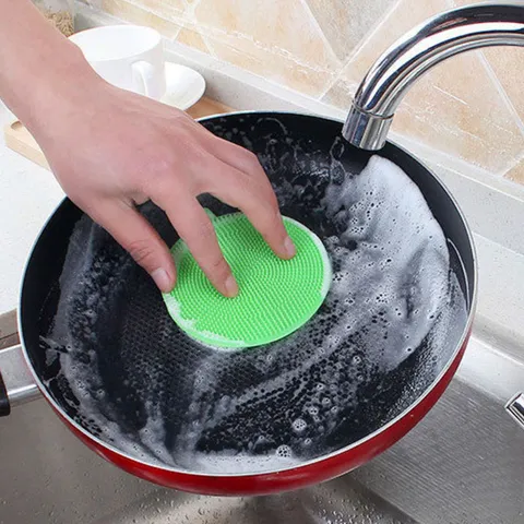 ETN 다용도 실리콘 수세미 냄비 손잡이 받침대 청소 솔 위생 주