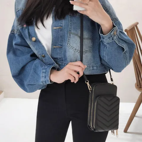 프롬헤븐 퀼팅 미니 크로스백 핸드폰가방 히마