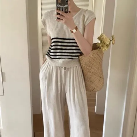 린넨 밴딩 와이드 고퀄리티 마 팬츠 빅사이즈 와이드팬츠 린넨팬츠 린넨와이드팬츠