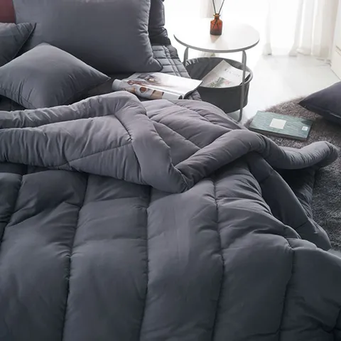 슈퍼싱글차렵이불 비비드 먼지없는 차렵이불 SS 그레이 1P 양면 솜이불 차렵이불SS