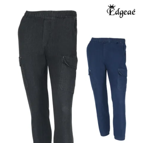 남성 봄 가을 밴딩 조거 데님 팬츠 카고 편한 청바지