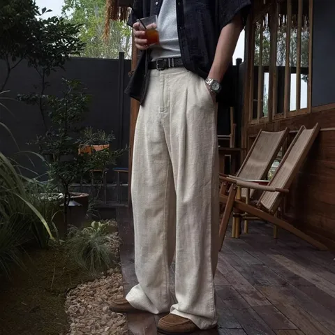 [브리치] 제로투올샵2 / 남성 여름 린넨 3종 와이드 팬츠 블랙 M