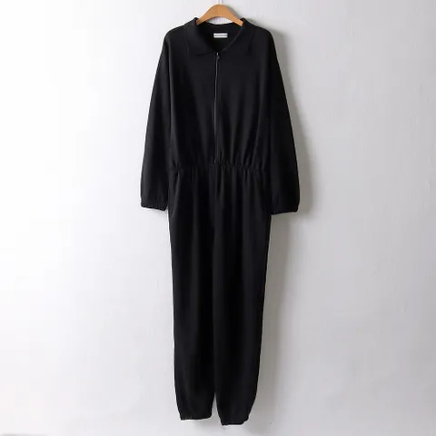 아이우먼 블랙카라점프지퍼슈트 RAI406M204 빅사이즈