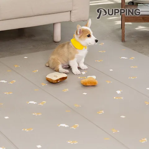 강아지매트 폴딩타입 3단 견종디자인 140X144x0.6cm