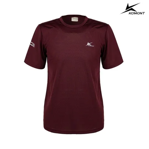 남성 기능성 에어쿨 반팔 티셔츠 와인