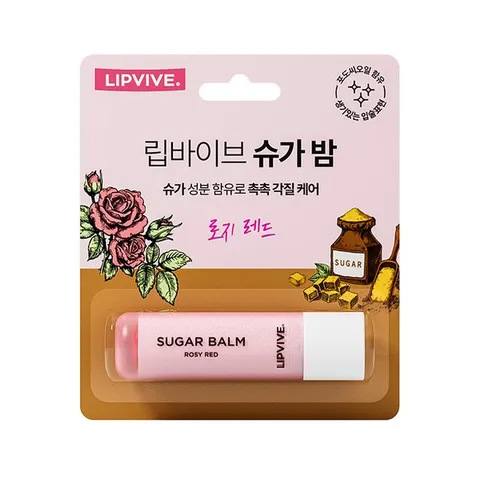 애경 립바이브 슈가밤 로지 레드 4.8g