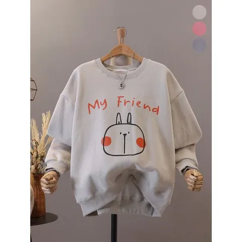 [하프클럽] 오엔티 양기모 래빗 프린팅 맨투맨_MNTG462