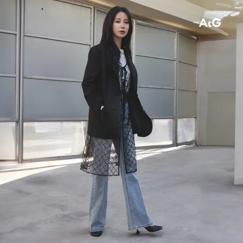 더엣지 25FW 스팽글 레이어드 원피스