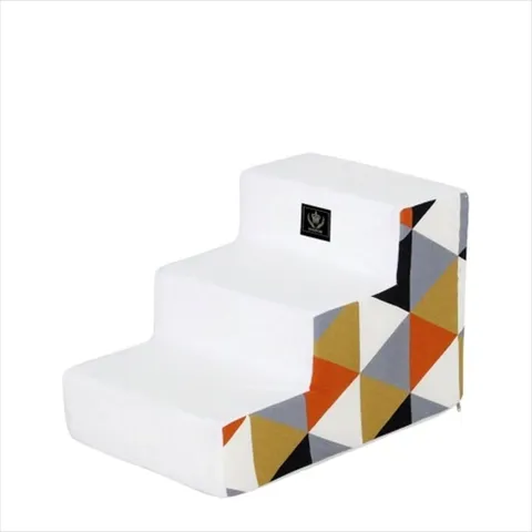 D11 피라미드 3단 스텝 오렌지 침대 소파 강아지계단 강아지스텝 애견스텝 반려견계단