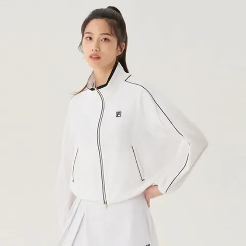 휠라 경량 스트레치 라인 포인트 바람막이 FS2JKG2361F_WHI 420291