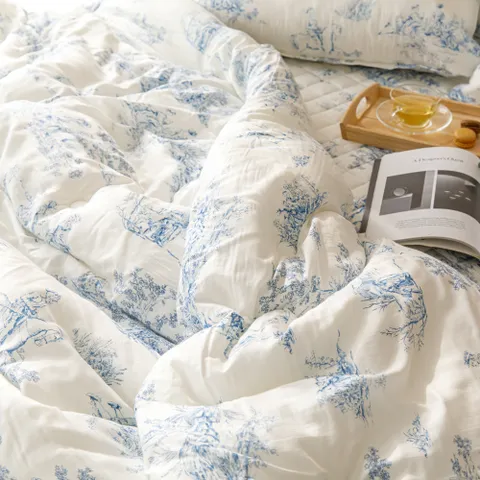 엘리 모달 차렵이불 세트 사계절이불 간절기 부드러운 신혼부부 봄이불 밴딩형 패드 침구 SS/KK