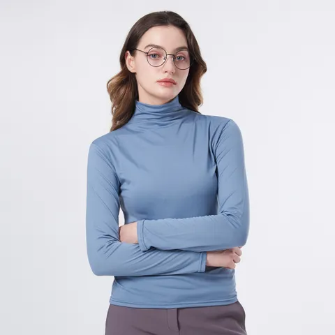 말랑모찌 여성 피치기모 반폴라 티셔츠(W6WT49)