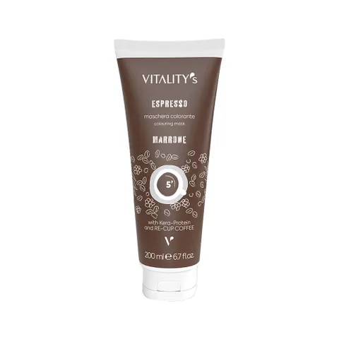 바이탈리티 에스프레소 컬러 트리트먼트 케라틴 헤어 컬러링 마스크 200ml - 브라운