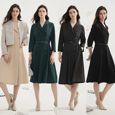 25SS 최신상 더블 테일러드 플레어 드레스 1종 CKA251F0101OP