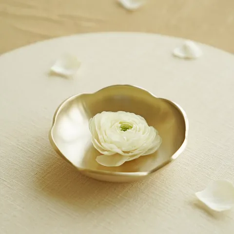 방짜유기 반찬그릇 봄꽃찬기 1호