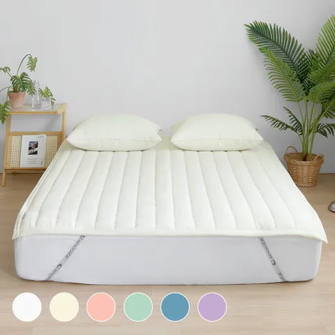 베라 국내생산 여름 스노우시어서커 밴딩 침대패드 (SS) 6colors