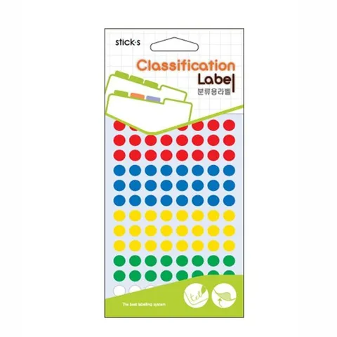 분류용견출지 20-3004A 멀티칼라(∮8 12장)