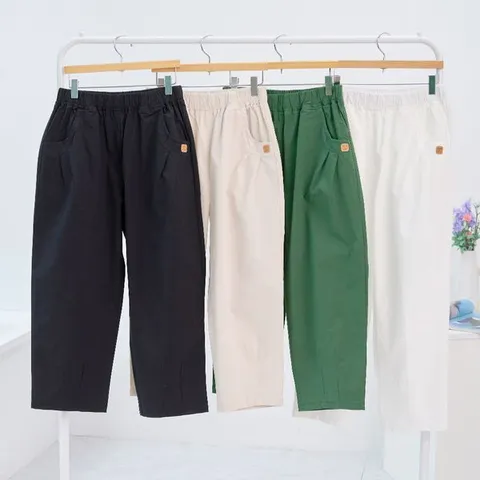 [하프클럽]  썸머 면 스판 배기 바지 국내생산 8부 9부 99까지 엄마 할머니 빅사이즈 40 60 마담 중