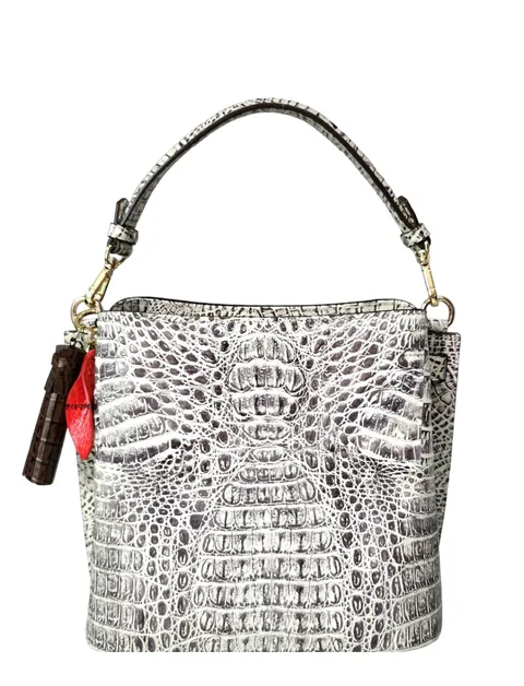 카이만 악어 핸드백 아이보리 토트 크로스백 ECBSHB030IV 428515