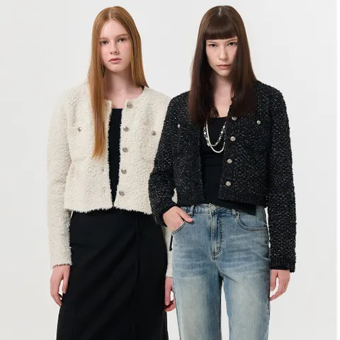 부클 트위드 니트 자켓 [3COL] / WBD3L09508