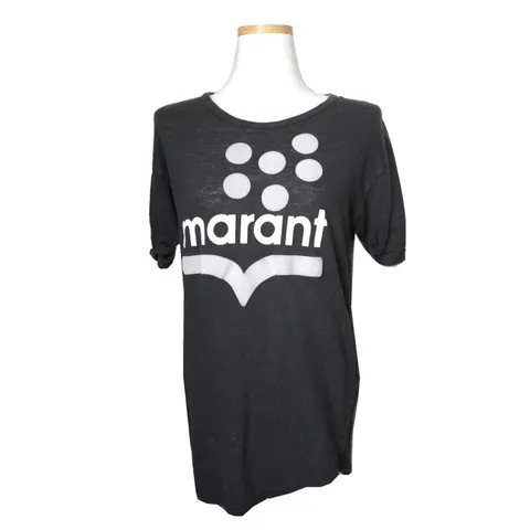 [중고명품] 이자벨 마랑 그레이 로고 린넨 티셔츠 55