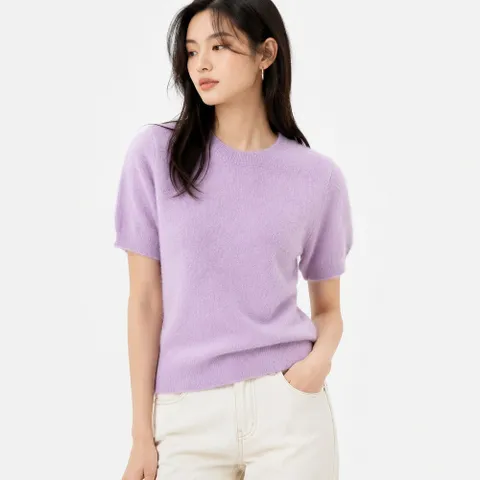 여성 앙고라 반팔 니트 S29HL0003 S18269 379
