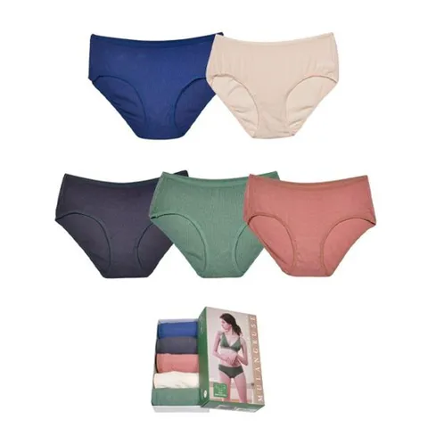 (동화) 레이온 골지 스판 여성 팬티 5매입 골지팬티 여성팬티 여자팬티 팬티세트 5매입팬티