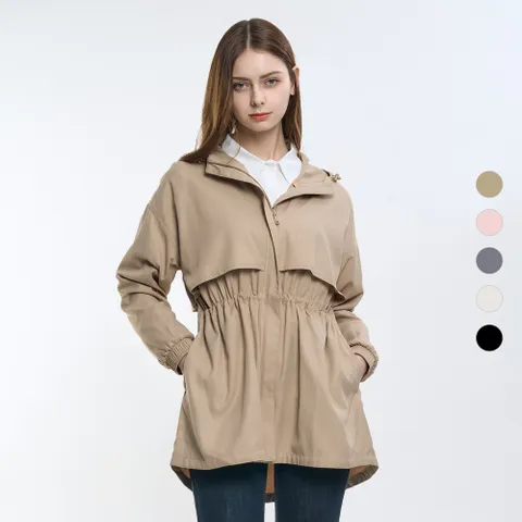 에어팝 여성 후드 롱 바람막이 자켓(W6SJ04)