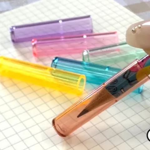 6개 컬러 연필 캡 보호캡 색연필 펜슬 아이브로우 뚜