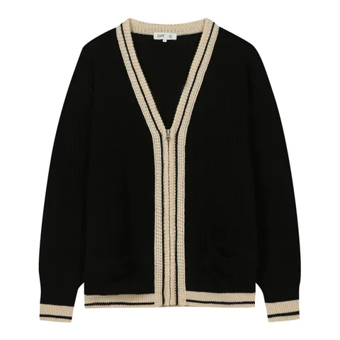 [롯데백화점]F/W 와플 집업 틸던 블랙 가디건 PHU8006BKDN1