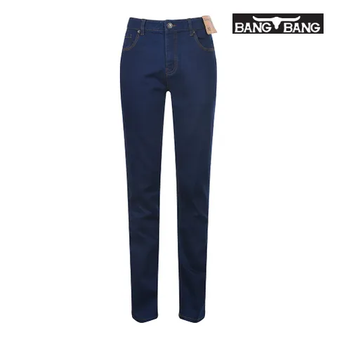 뱅뱅  남성 원워싱 슬림핏 스판 데님_네이비_NQB63869
