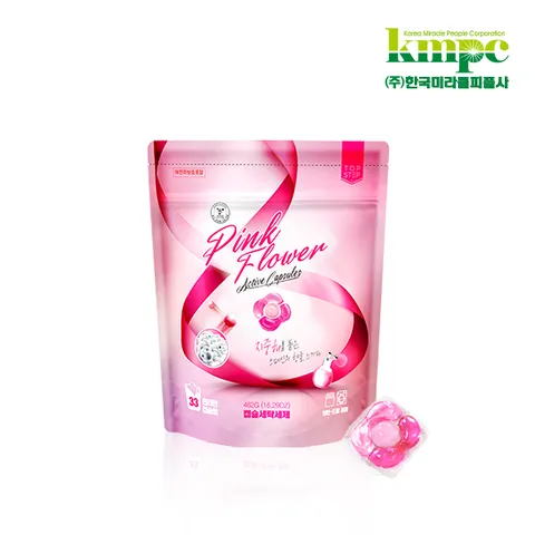 [탑스텝] 핑크플라워 향기 캡슐세제 세탁세제 33개입