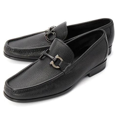 페라가모 GRANDIOSO NERO 0642848 EEE 남자 로퍼 발볼EEE