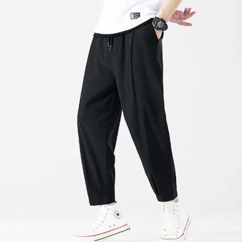 남성 밴딩 조거팬츠 루즈핏 여름 벌룬 배기바지 여름 배기바지 얇은 루즈핏 벌룬